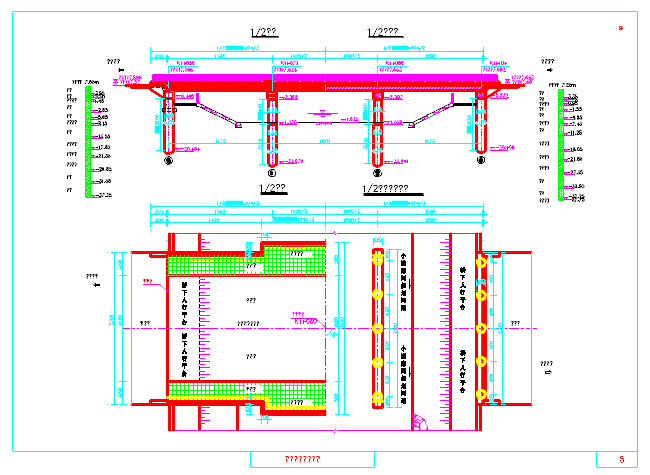 3x16m现浇变宽度钢筋混凝土连续板桥设计套图（35张）_图1