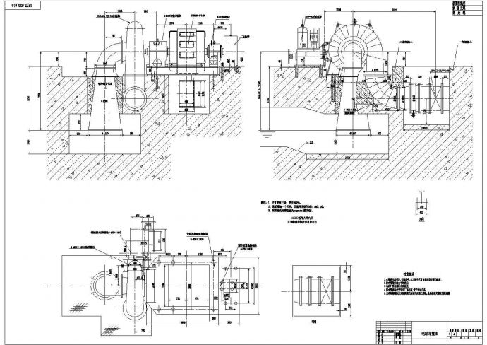 某发电站厂房建筑设计施工CAD平面图_图1