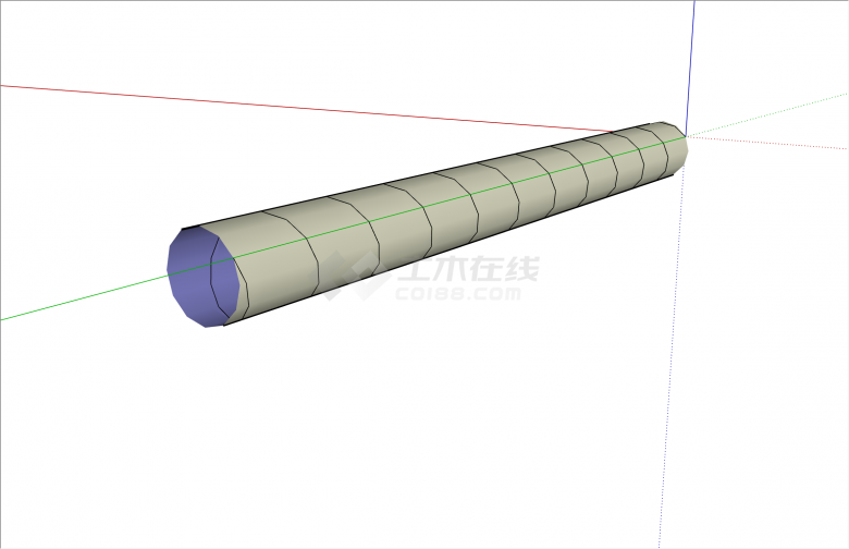PVC金属现代风格运输管道su模型-图一