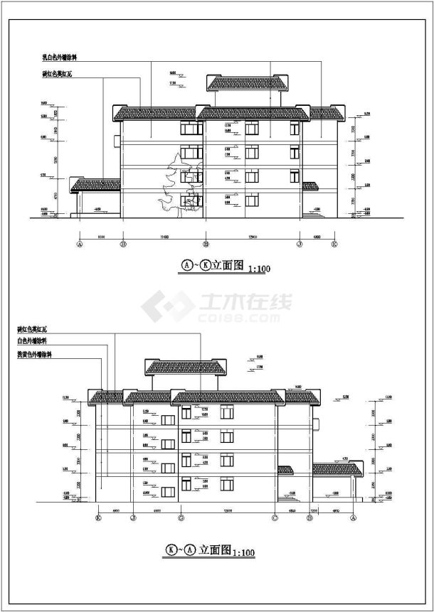 【北京】某豪华经典小宾馆建筑施工图-图二