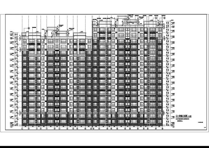 高层住宅楼建筑施工设计图纸（一梯四户）_图1