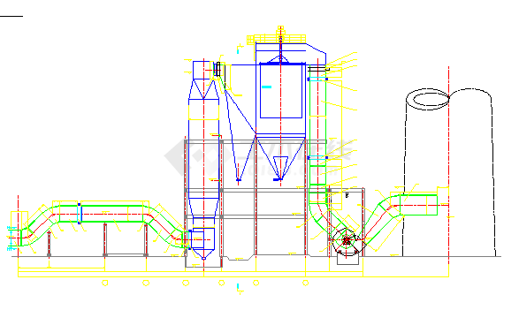 2*130吨锅炉烟气半干法脱硫除尘设计CAD图纸-图一