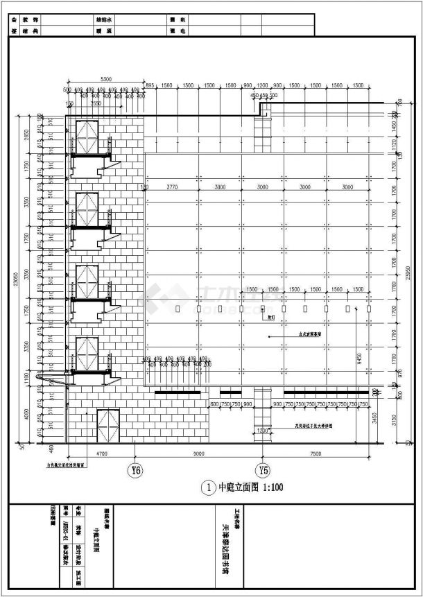 【天津】某地某图书馆装修设计施工图-图二