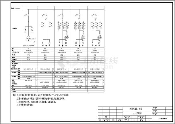 某配电工程11台高压环网柜电气图纸（节点详细）-图一