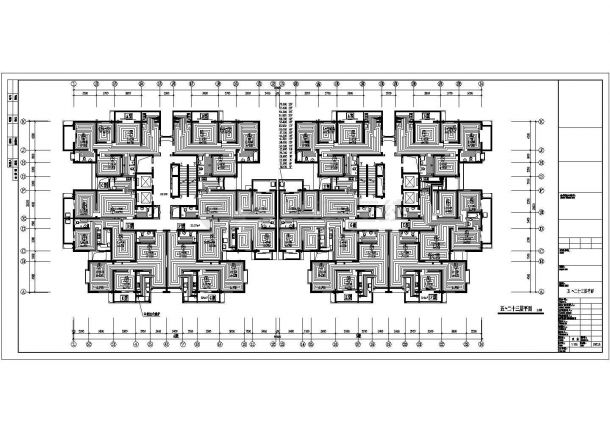 某高层住宅楼地暖标准层设计图（共2张）-图一