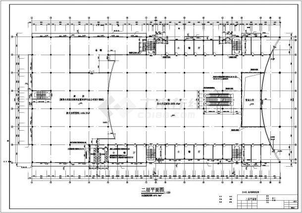 某地区大型商贸城的设计CAD建施平面布置参考图-图二