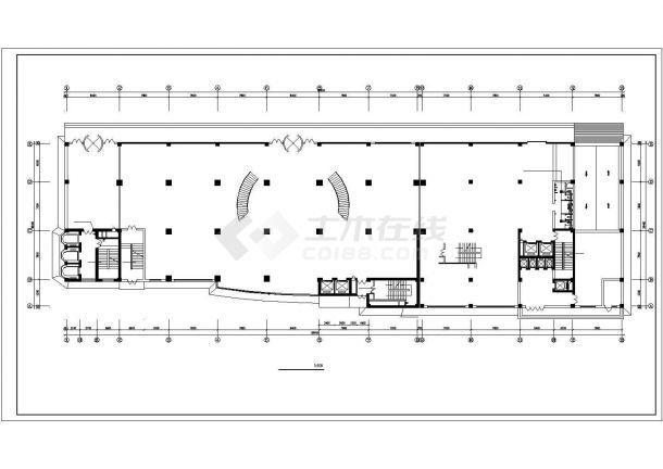 石首市某商业楼采暖通风施工设计CAD布置图-图二