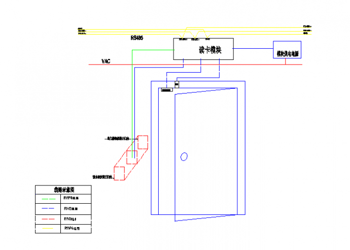 某门禁控制器全套施工参考CAD详图,_图1