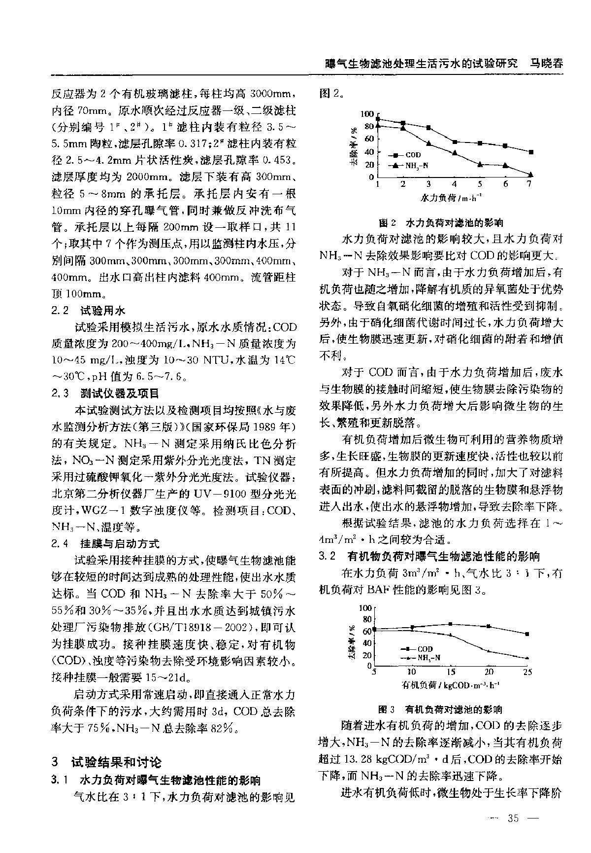 曝气生物滤池处理生活污水的试验研究-图二