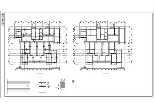 剪力墙结构住宅楼结构施工图（26层塔楼桩基础）-图一