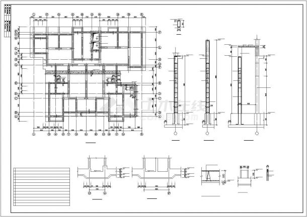 剪力墙结构住宅楼结构施工图（26层塔楼桩基础）-图二