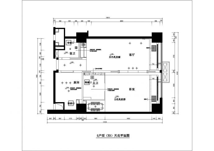 某5星级公寓小户型室内精装修cad施工图_图1
