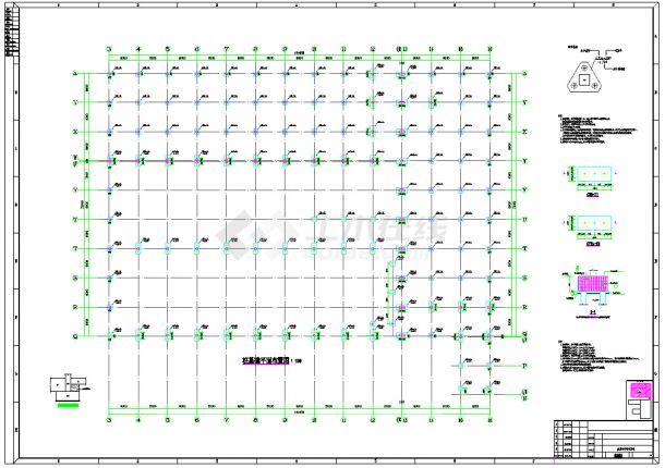 单层框排架结构水果加工厂结构施工图（含夹层）-图一