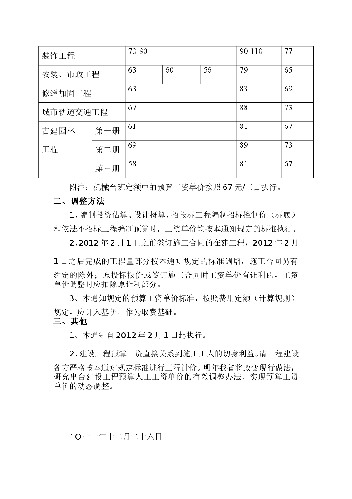 江苏省住房和城乡建设厅文件——2012人工费调整-图二