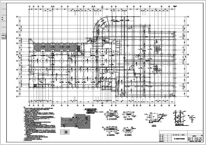 框架结构地下一层地下室结构施工图_图1