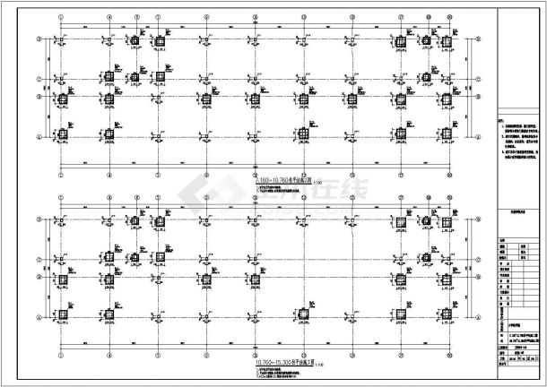 四层框架结构小学教学楼结构施工图（含建筑图）-图二