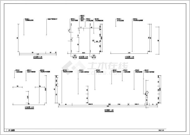 放松开放式办公空间装饰CAD施工图（含方案、材料表 ）-图二
