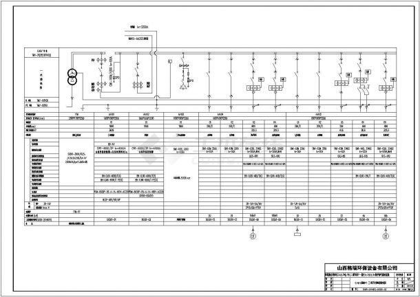 【山西】化工厂变电所低压配电系统图及原理图-图二