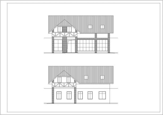 某私人两层小别墅建筑设计方案图纸_图1