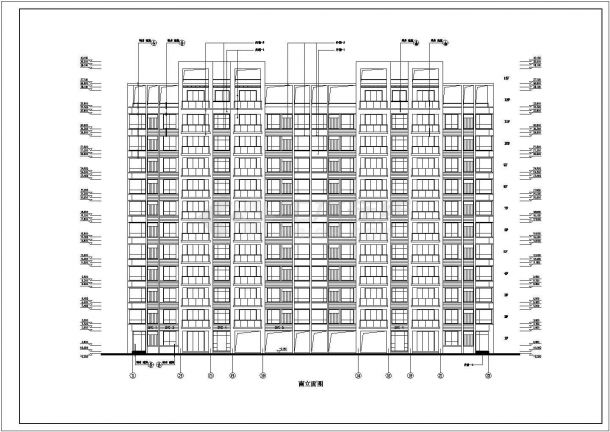 某地区精美的高层住宅楼建筑图-图一