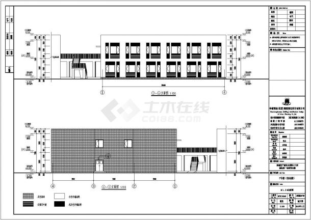 [新疆]某大型体育公园现代风格宿舍楼建筑设计施工CAD图-图二