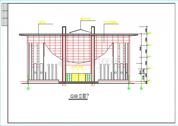 城建图书馆建筑CAD设计方案图纸-图一