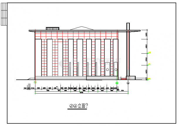 城建图书馆建筑CAD设计方案图纸-图二