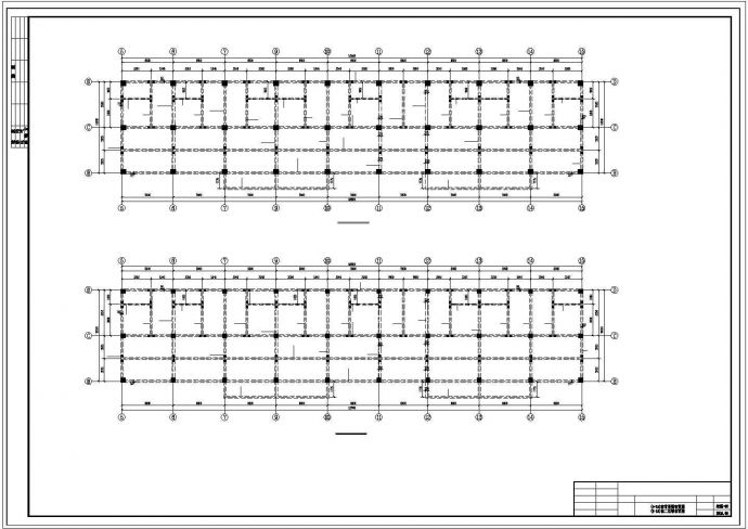 框架结构综合服务中心楼结构施工图（三层柱下独立基础）_图1