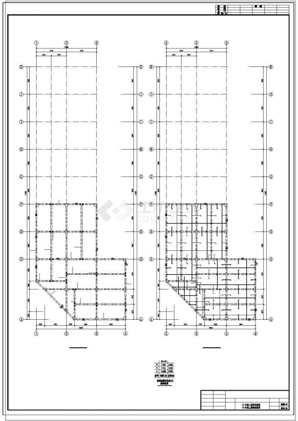 框架结构综合服务中心楼结构施工图（三层柱下独立基础）-图二