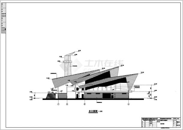 【江苏】丹顶鹤造型异形建筑设计图纸-图二