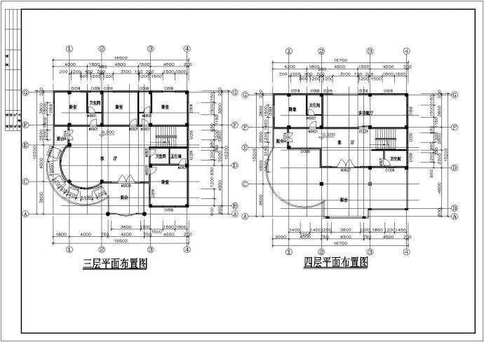 某地闽南特色别墅建筑设计图（共4张）_图1