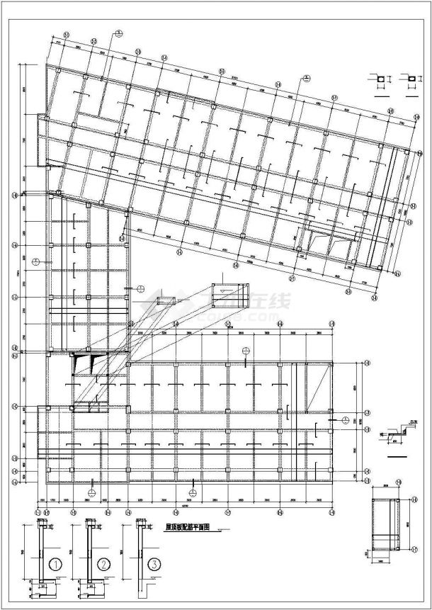 框架结构医院康复中心结构施工图（七层筏板基础大型三甲医院）-图一