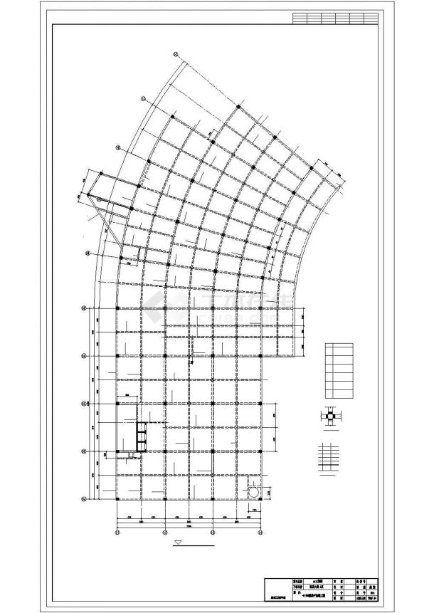 [湖北]框架结构酒店大堂结构施工图（三层五星级酒店）-图一