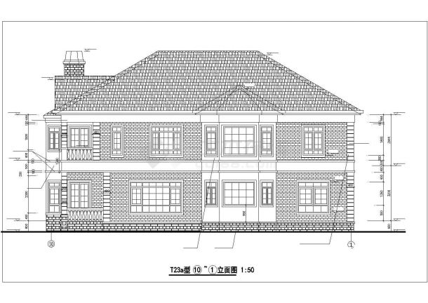 某钢结构别墅建筑施工设计CAD图-图一