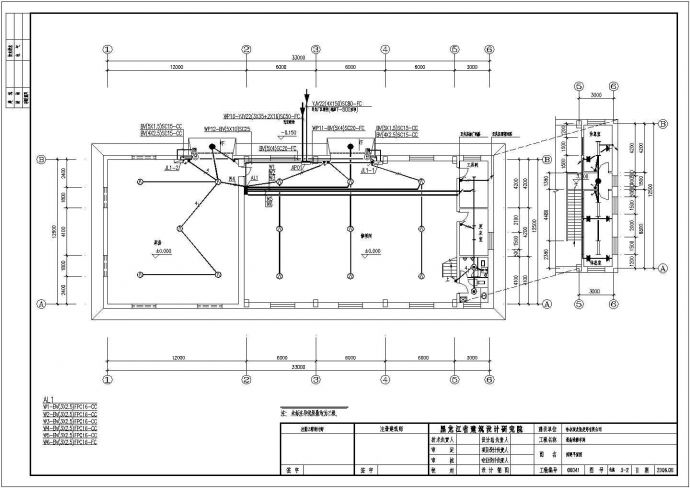 某工厂设备维修车间电气设计cad施工图纸_图1