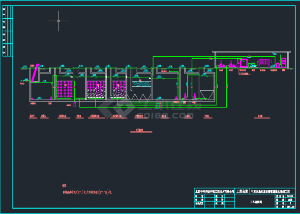 宁夏某葡萄酒生产废水处理施工图-图一