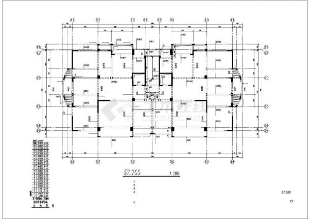 [温州]20层框剪结构住宅楼结构施工图(坡屋面)-图一