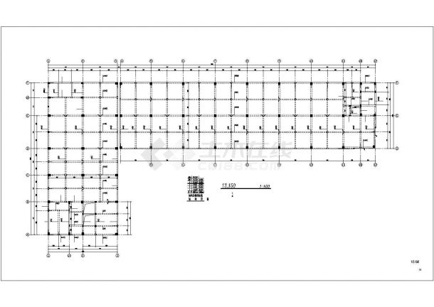 [温州]四层框架结构厂房（辅助用房）结构施工图-图二