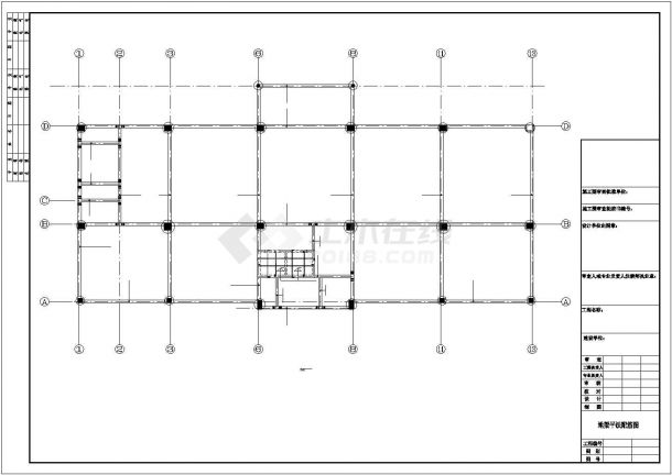[安顺]7层框架办公楼结构设计图-图二