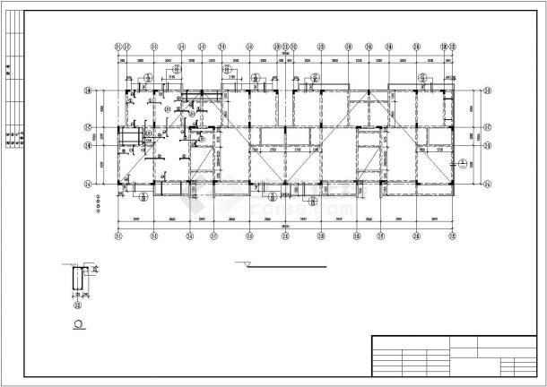 [湖北]六层框架结构商住楼结构施工图-图二