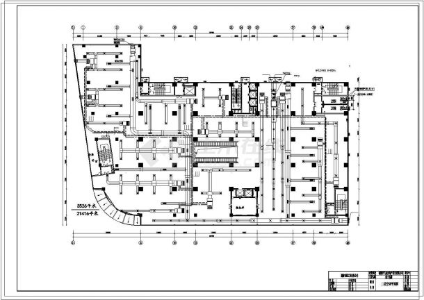 【上海】某大型商场中央空调设计图-图一