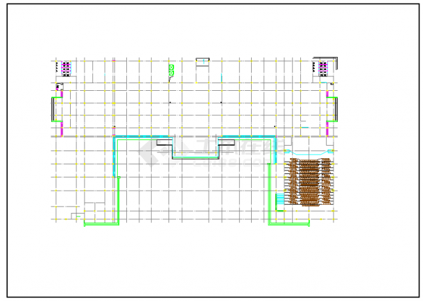 【四川】3层仿古市级图书馆建筑设计施工图（含效果图）-图一