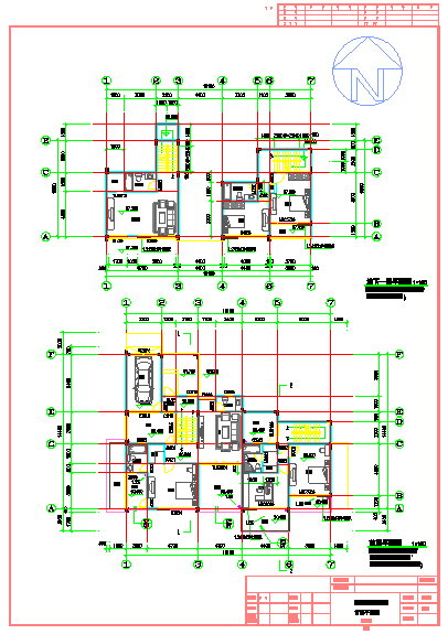 【广东】现代风格三层联排别墅建筑施工图（知名设计院）-图一
