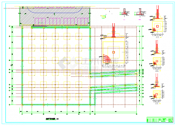 【湖南】框架结构地下室结构施工图（浅基）-图一