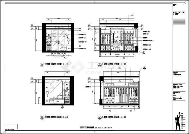 某地大型海景花园住宅楼装修设计施工图-图二