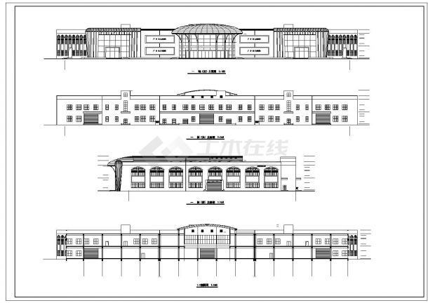 某大型超市设计建筑施工CAD布置图-图二