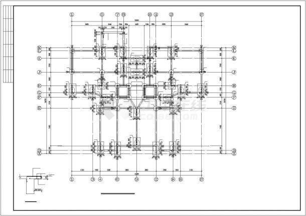 18层剪力墙住宅结构CAD施工图-图二