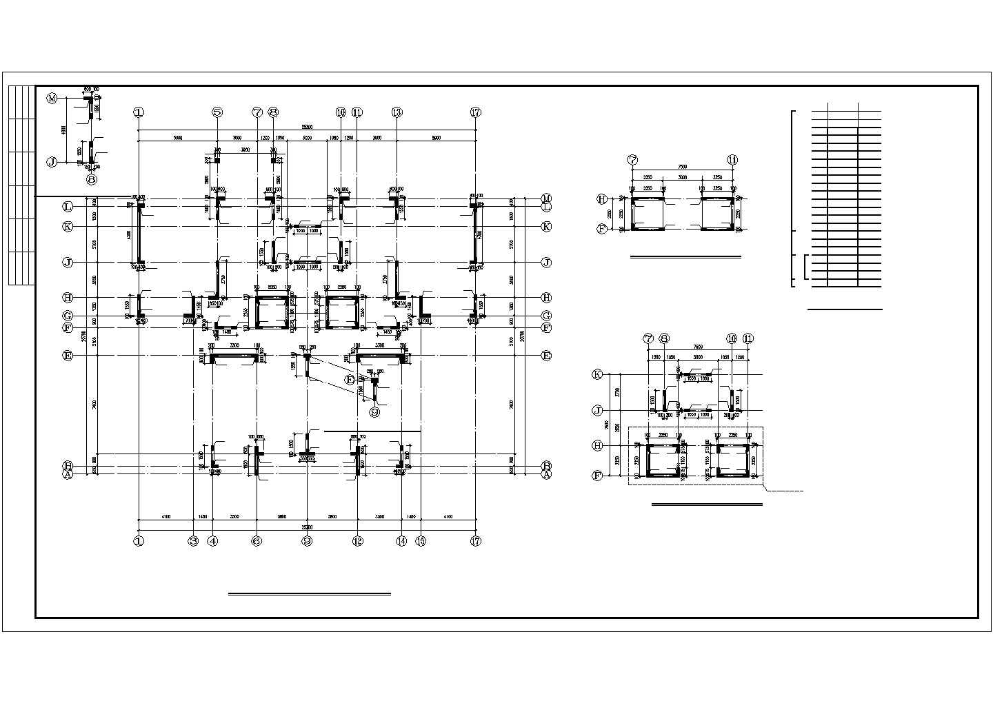 18层剪力墙住宅结构CAD施工图