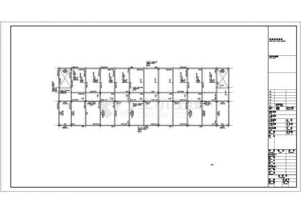 简约宿舍楼框架结构设计CAD详细参考图-图二