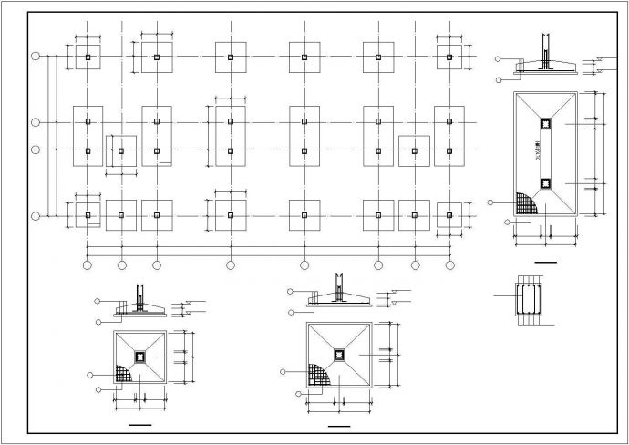 某框架钻机检修间及办公楼建筑结构设计图_图1